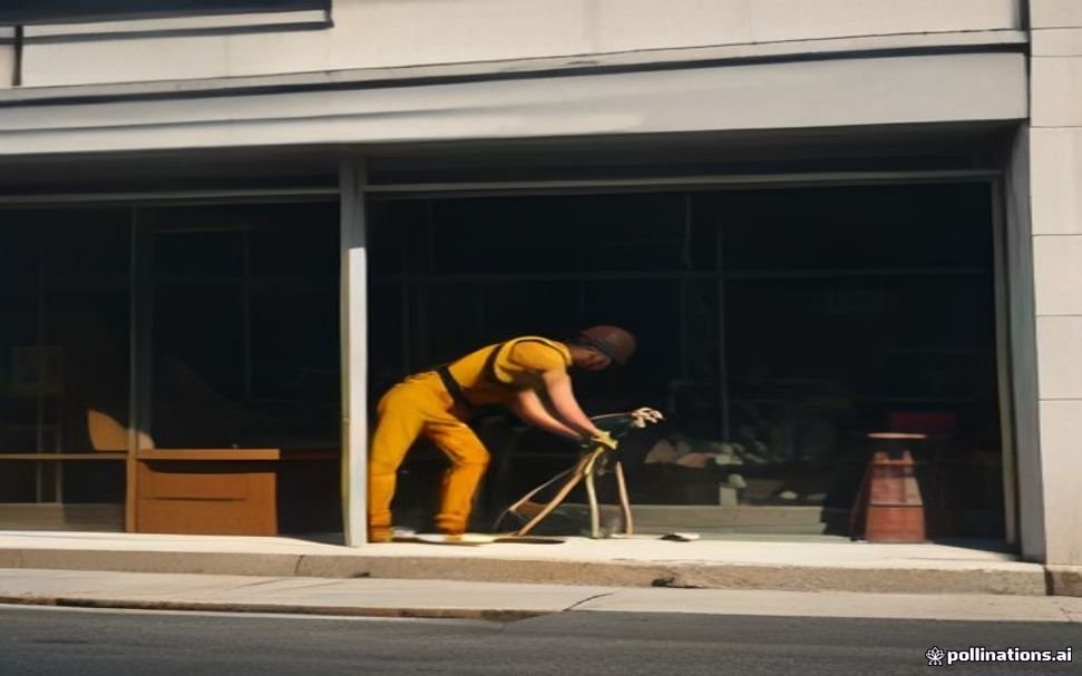 Commercial Property Insurance Coverage for Broken Windows - worker repairing shattered commercial storefront window