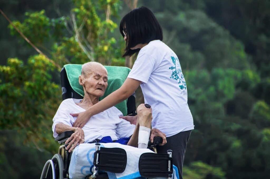 Long Term Care Insurance Cost by Age - nurse with senior patient Long Term Care Insurance Cost by Age - nurse with senior patient